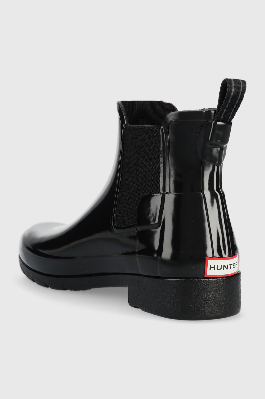 Hunter Гумени ботуши Refined Chelsea Gloss Refined Chelsea Gloss в черно WFS2201RGL - Pepit.bg