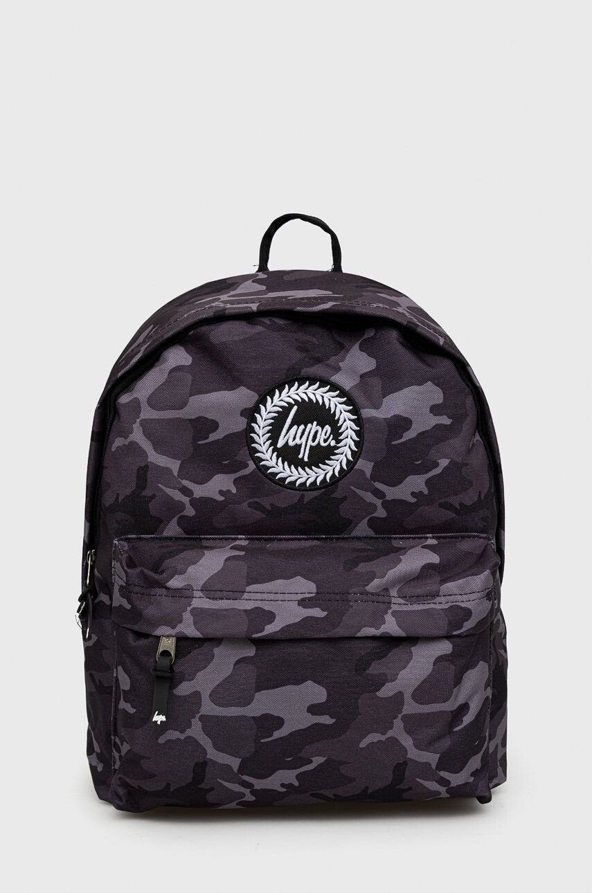 Hype Детска раница Black & Grey Mono Camo Twlg-809 в черно голям размер с десен - Pepit.bg