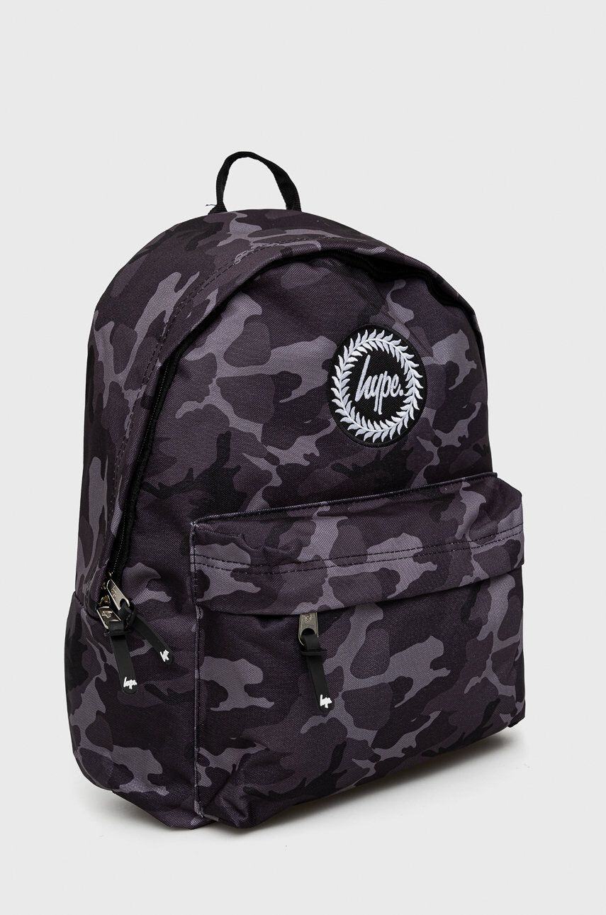 Hype Детска раница Black & Grey Mono Camo Twlg-809 в черно голям размер с десен - Pepit.bg