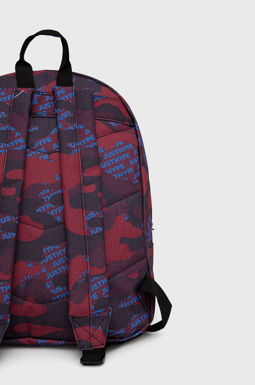 Hype Детска раница Burgundy & Blue Logo Camo Twlg-758 в бордо голям размер с десен - Pepit.bg