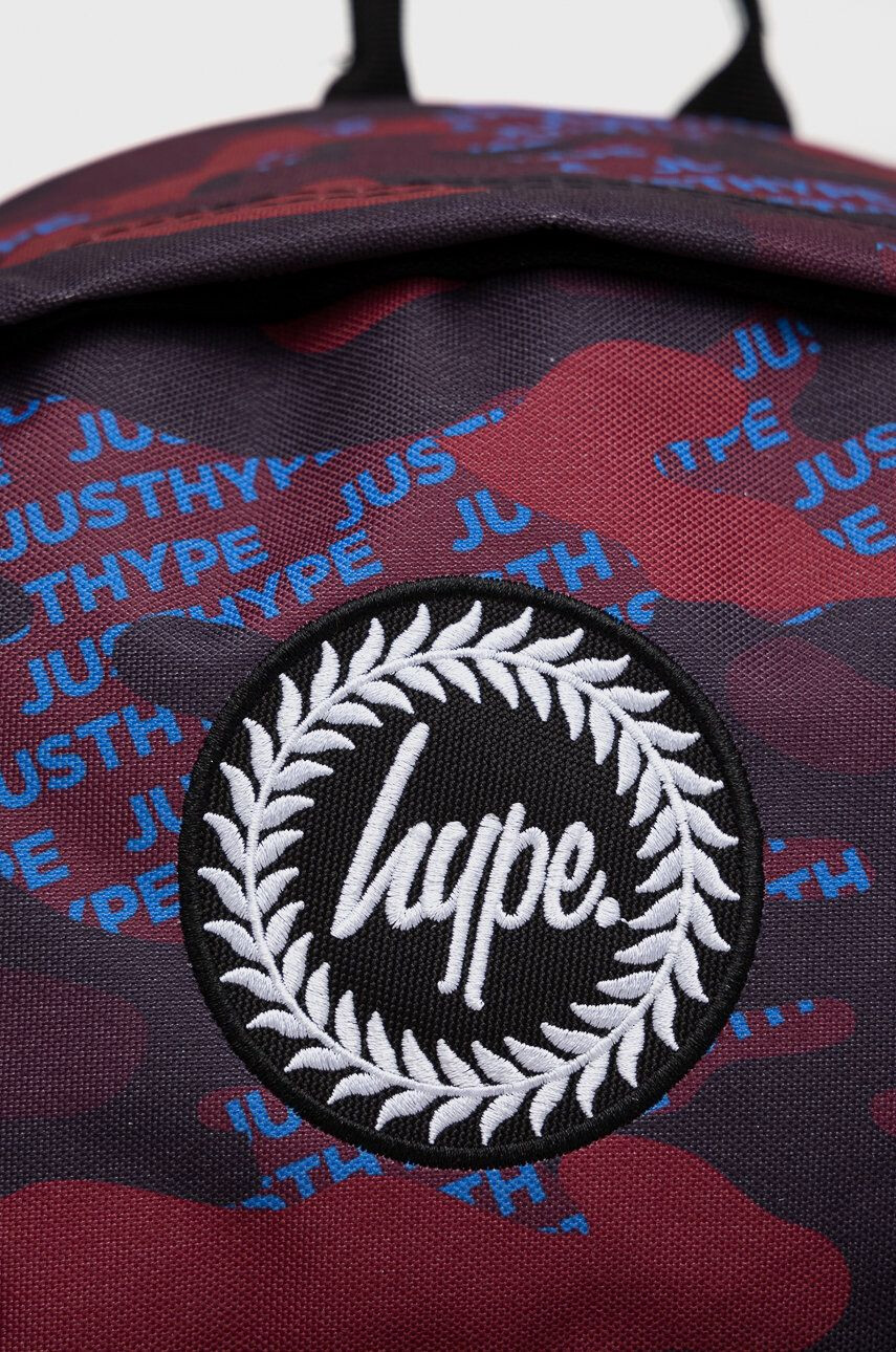 Hype Детска раница Burgundy & Blue Logo Camo Twlg-758 в бордо голям размер с десен - Pepit.bg