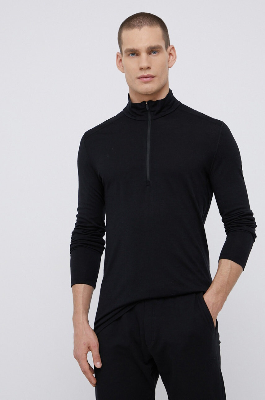 Icebreaker Вълнена блуза с дълги ръкави в черно - Pepit.bg