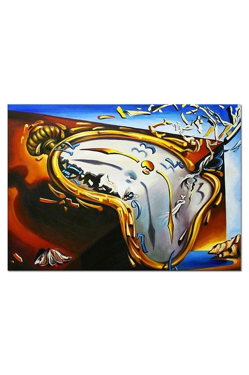 Inne Картина с маслени бои Salvador Dali Melting Clock at Moment of First Explosion - Pepit.bg