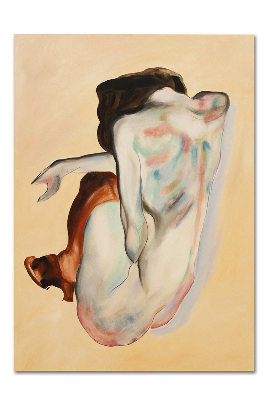 Inne Картина с маслени бои Egon Schiele Crouching Woman - Pepit.bg