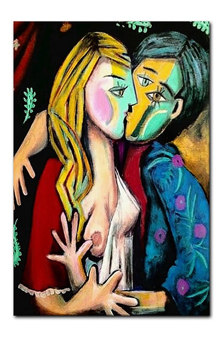 Inne Картина с маслени бои Pablo Picasso Kiss - Pepit.bg