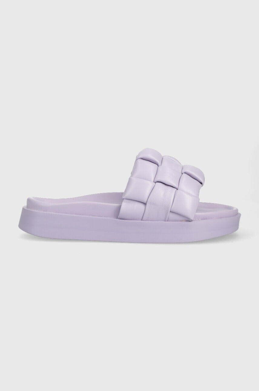 Inuikii Чехли Braided Vegan в лилаво с платформа 70104-120 - Pepit.bg