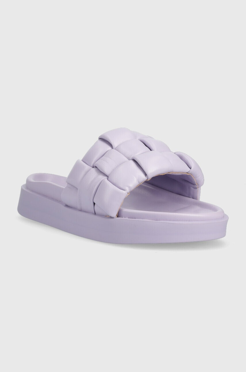 Inuikii Чехли Braided Vegan в лилаво с платформа 70104-120 - Pepit.bg