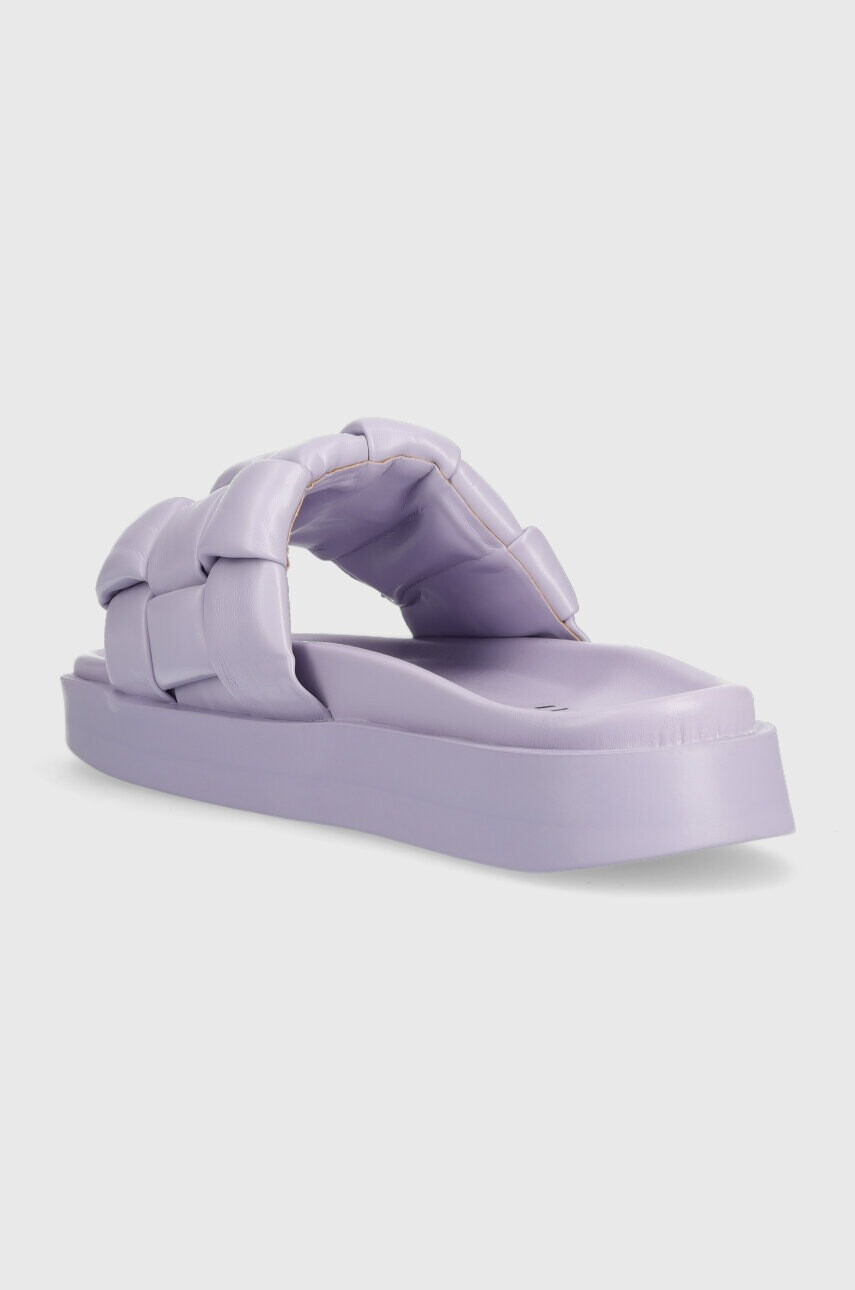 Inuikii Чехли Braided Vegan в лилаво с платформа 70104-120 - Pepit.bg
