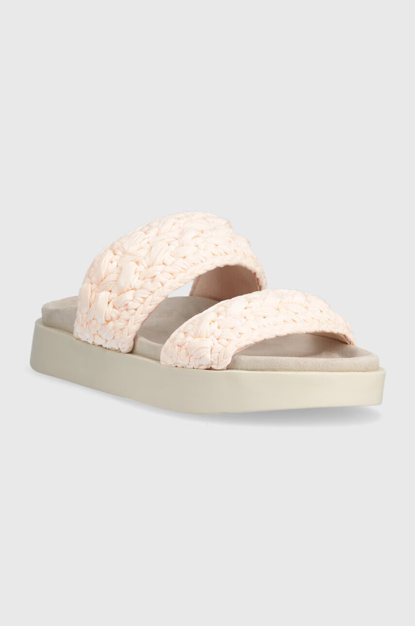 Inuikii Чехли Knitted Double Band в бежово с платформа 70804-025 - Pepit.bg