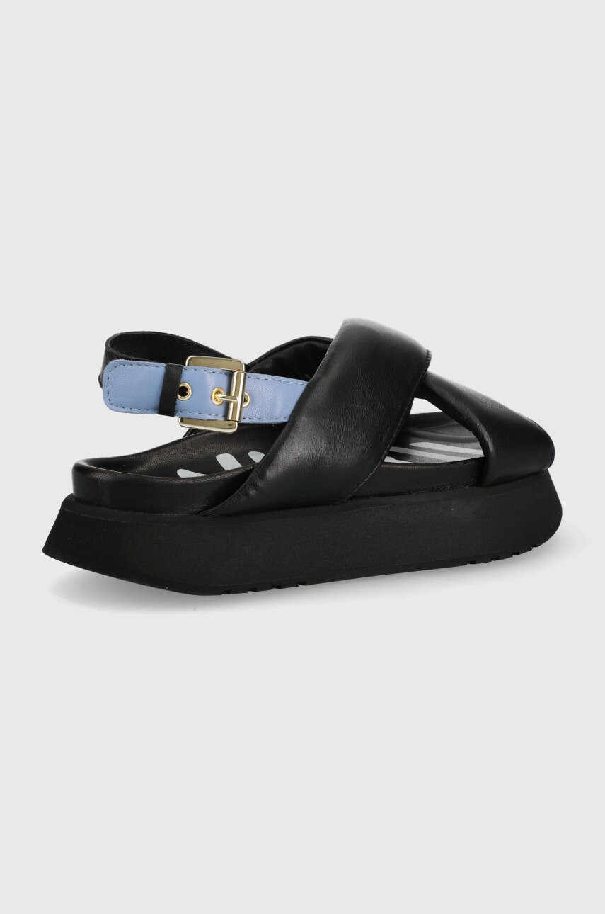 Inuikii Кожени сандали Crossed Print Platform - Pepit.bg