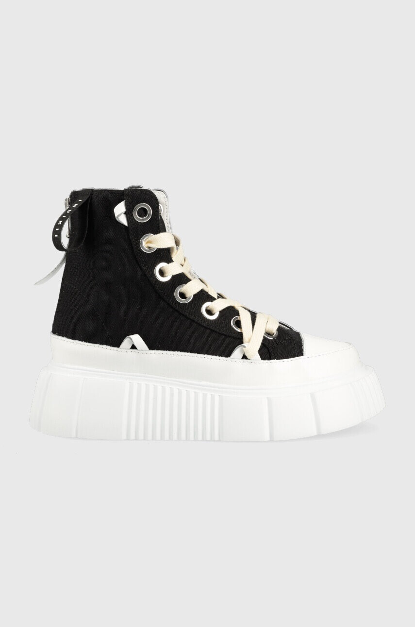 Inuikii Високи кецове Matilda Canvas High 23 в черно 30103-024 - Pepit.bg