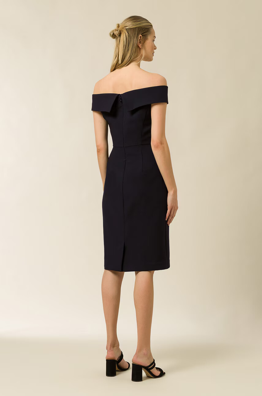 Ivy Oak Рокля в черно къс модел с кройка по тялото - Pepit.bg