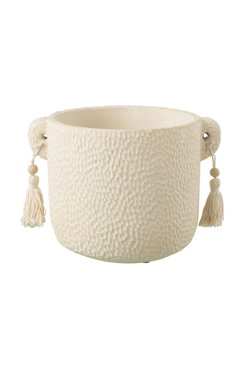 J-Line Кашпа assel Ceramic Cream Large - Pepit.bg