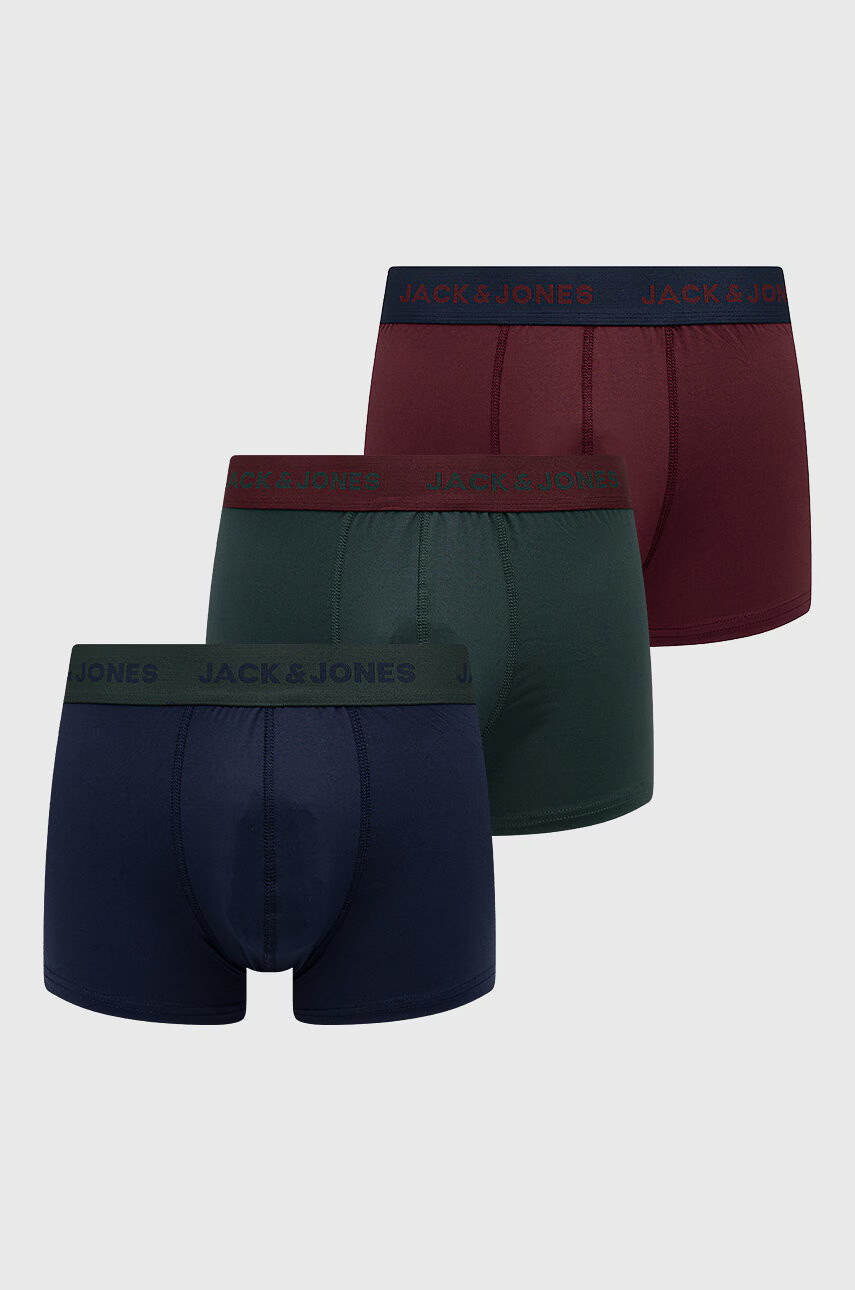 Jack & Jones Боксерки (3 чифта) мъжки в лилаво - Pepit.bg