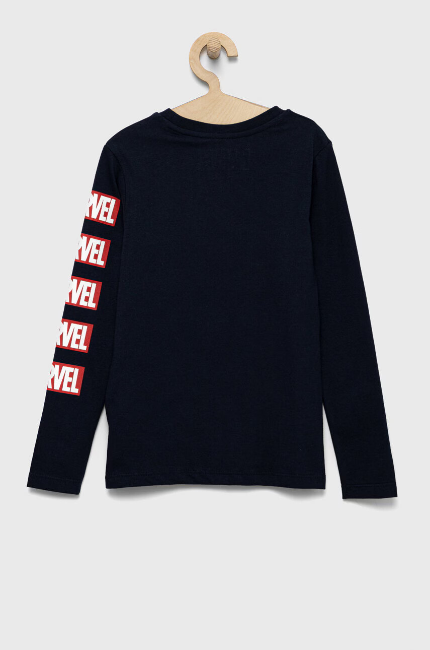 Jack & Jones Детска блуза с дълги ръкави в тъмносиньо с принт - Pepit.bg