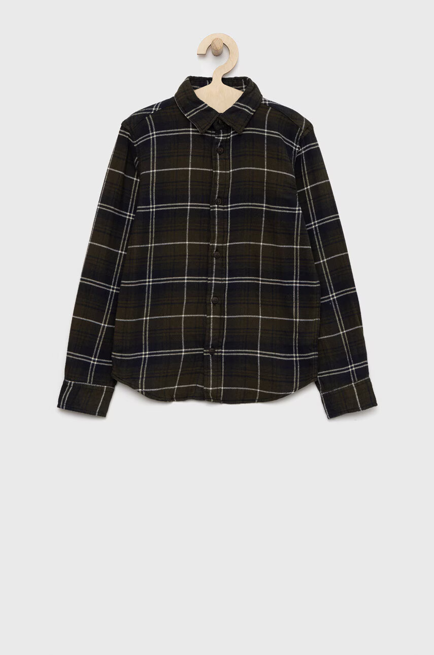 Jack & Jones Детска памучна риза в зелено - Pepit.bg
