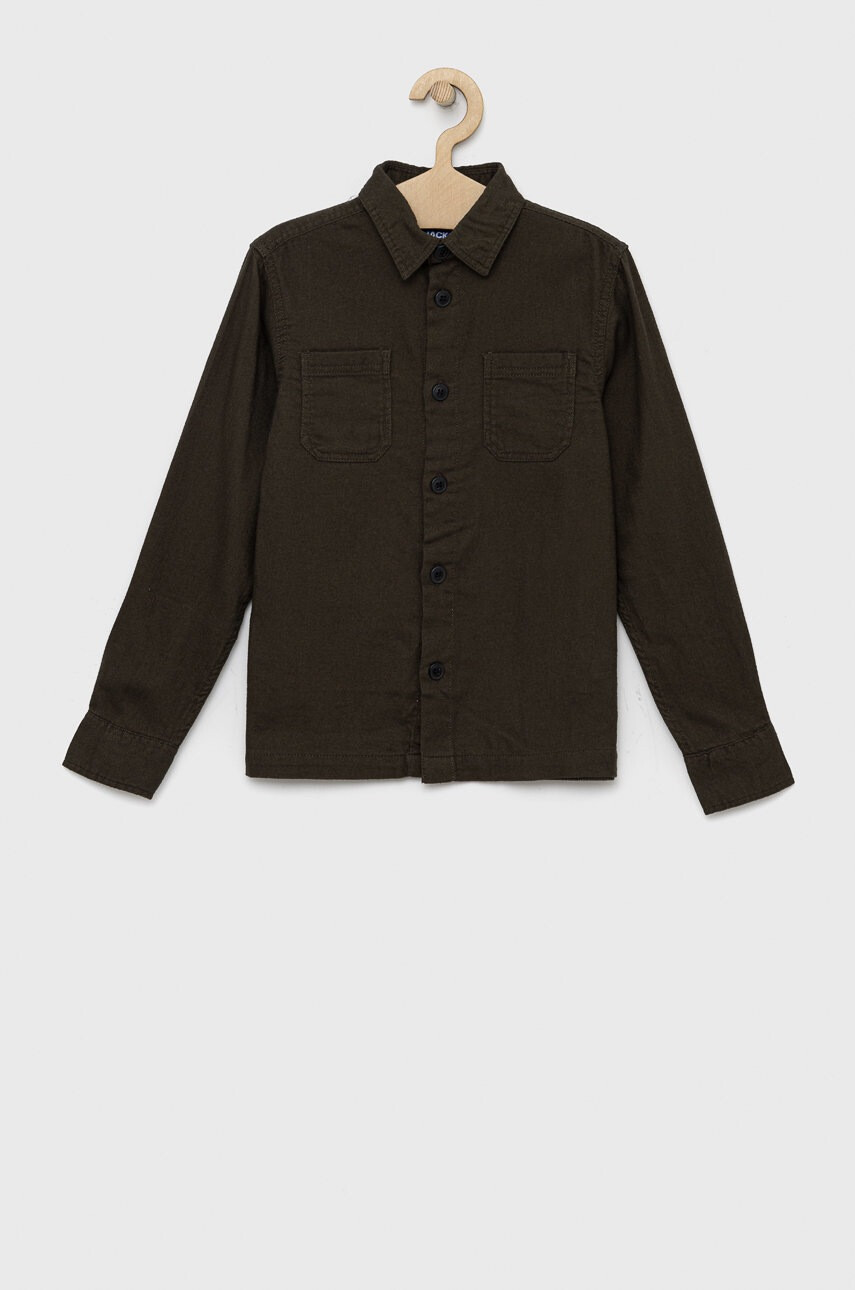 Jack & Jones Детска памучна риза в зелено - Pepit.bg
