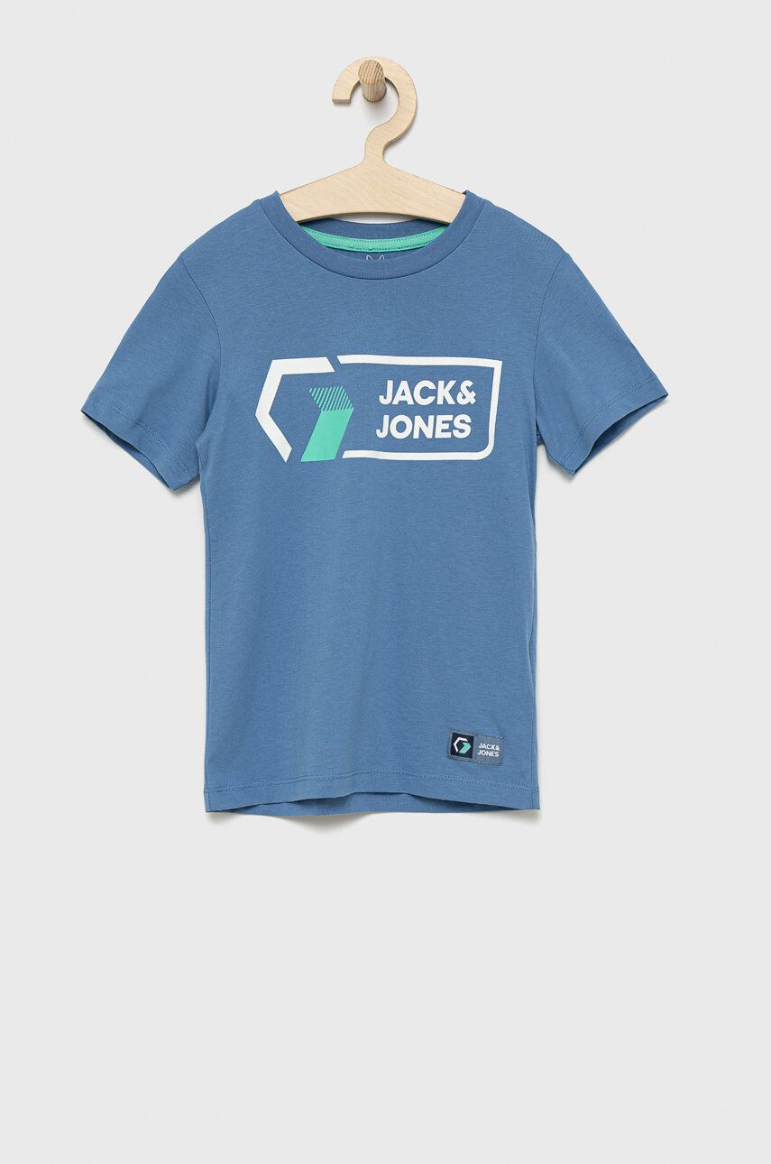 Jack & Jones Детска памучна тениска с принт - Pepit.bg