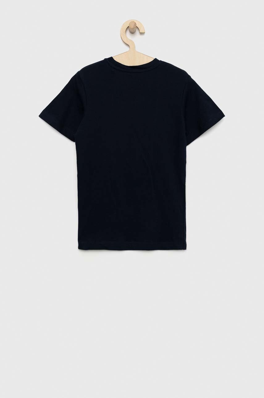 Jack & Jones Детска памучна тениска в тъмносиньо с принт - Pepit.bg