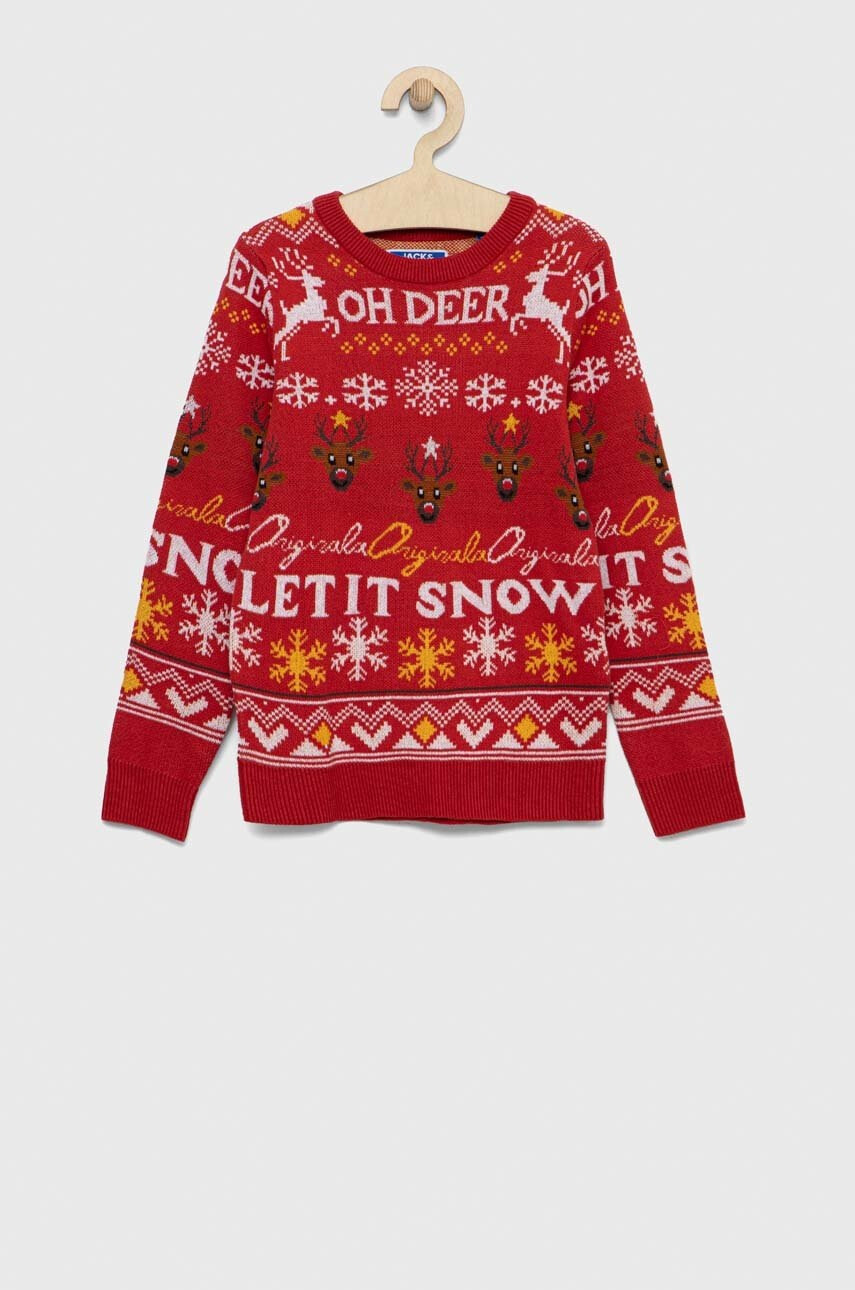 Jack & Jones Детски памучен пуловер - Pepit.bg