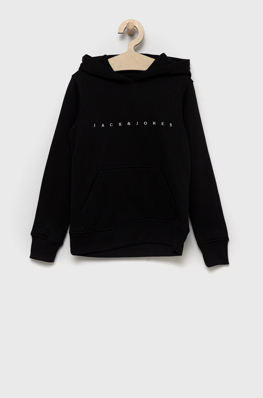 Jack & Jones Детски суичър в черно с изчистен дизайн - Pepit.bg