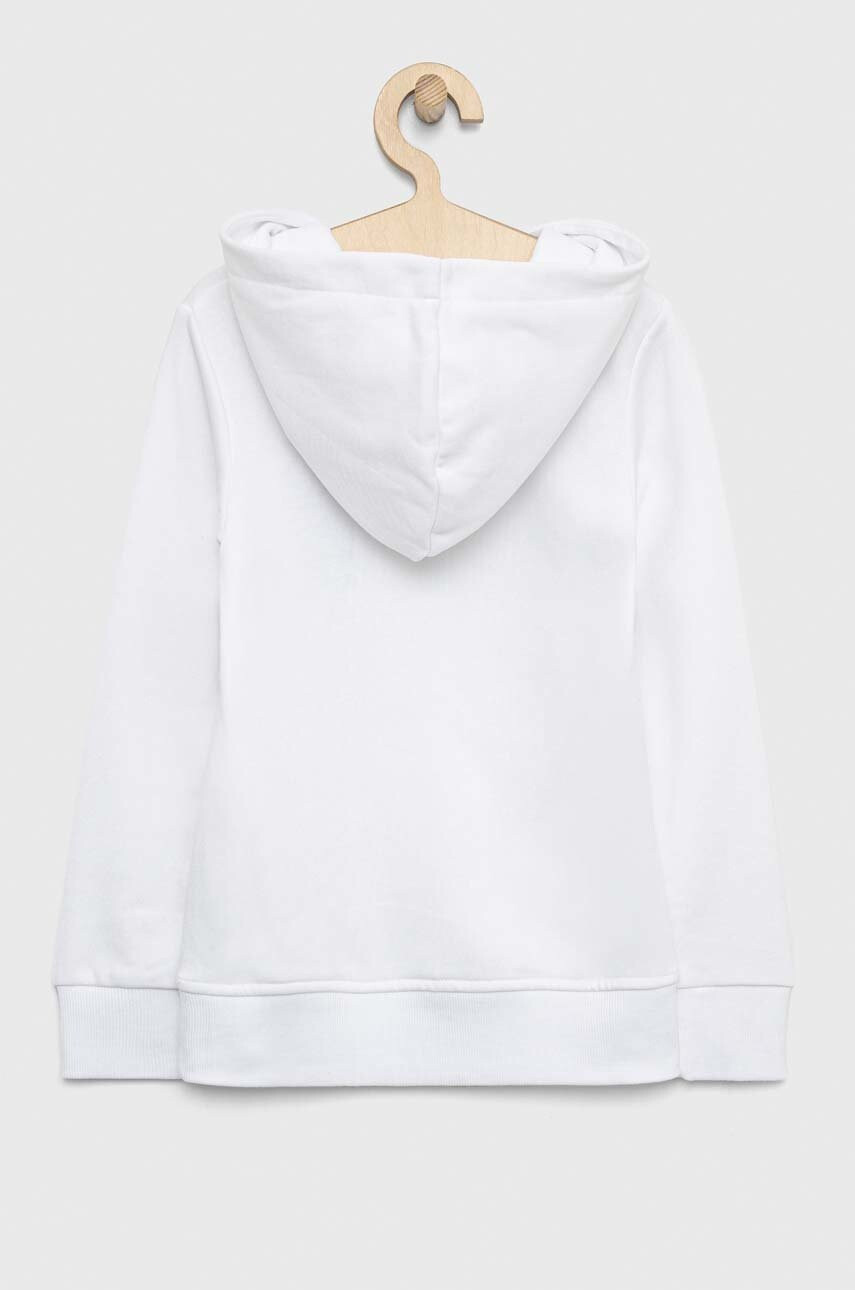 Jack & Jones Детски суичър в бяло с качулка с принт - Pepit.bg
