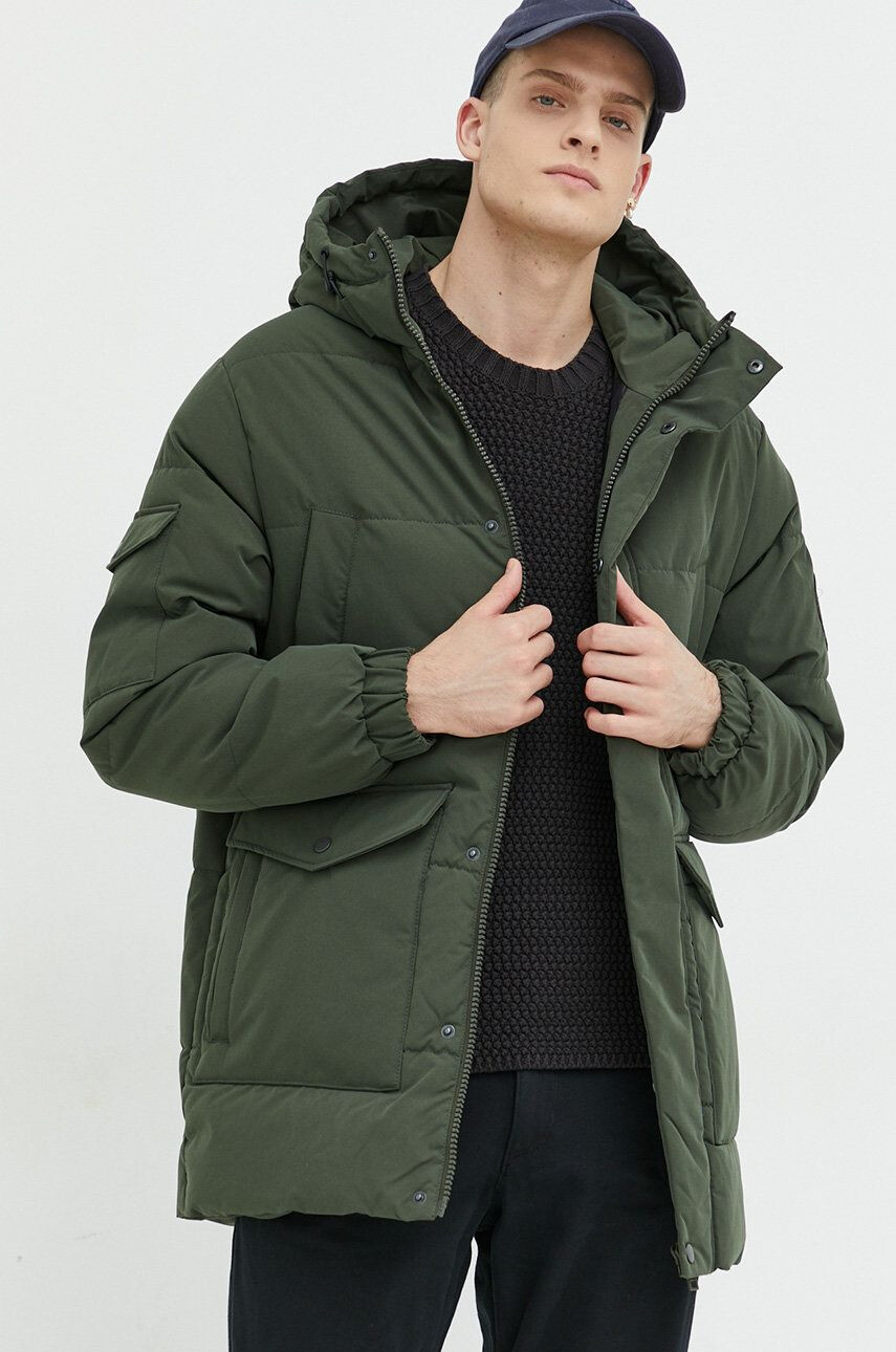 Jack & Jones Яке в зелено със зимна изолация - Pepit.bg