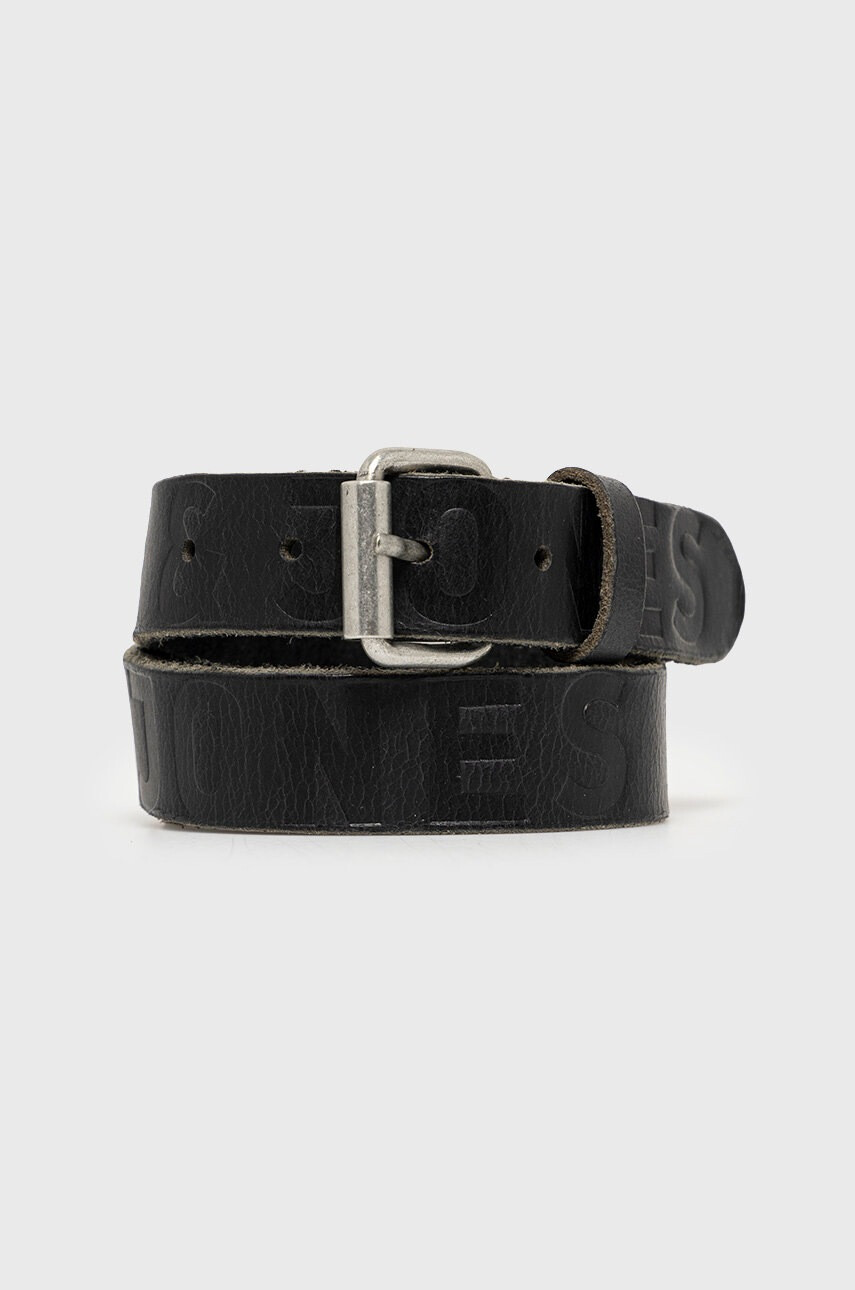 Jack & Jones Кожен колан мъжки в черно - Pepit.bg