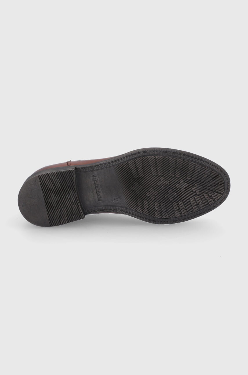 Jack & Jones Кожени боти челси мъжки в кафяво - Pepit.bg