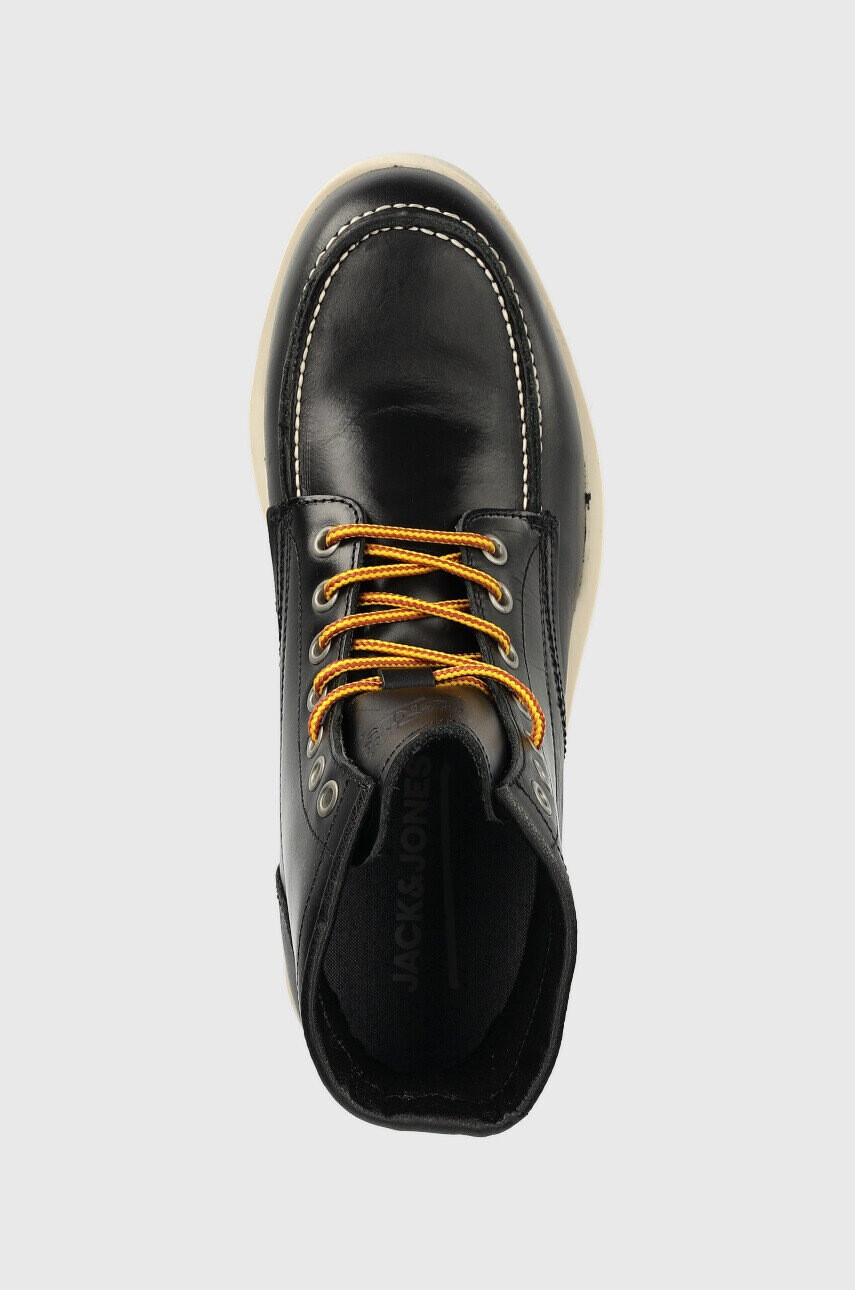 Jack & Jones Кожени обувки Darwin в черно - Pepit.bg