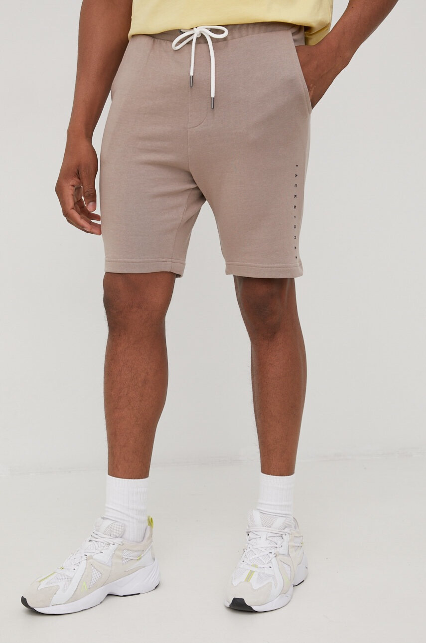 Jack & Jones Памучен къс панталон в сиво - Pepit.bg