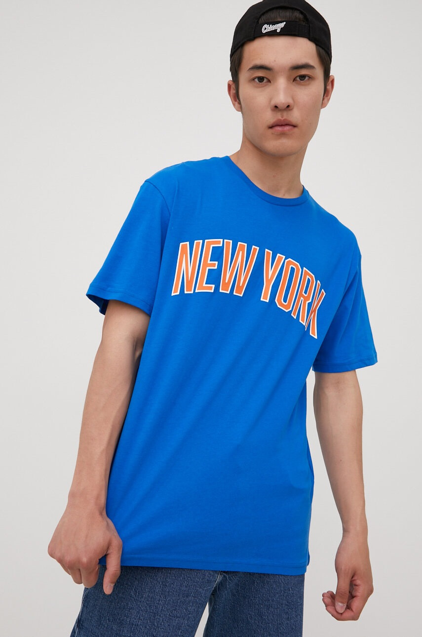 Jack & Jones Памучна тениска в лилаво с принт - Pepit.bg
