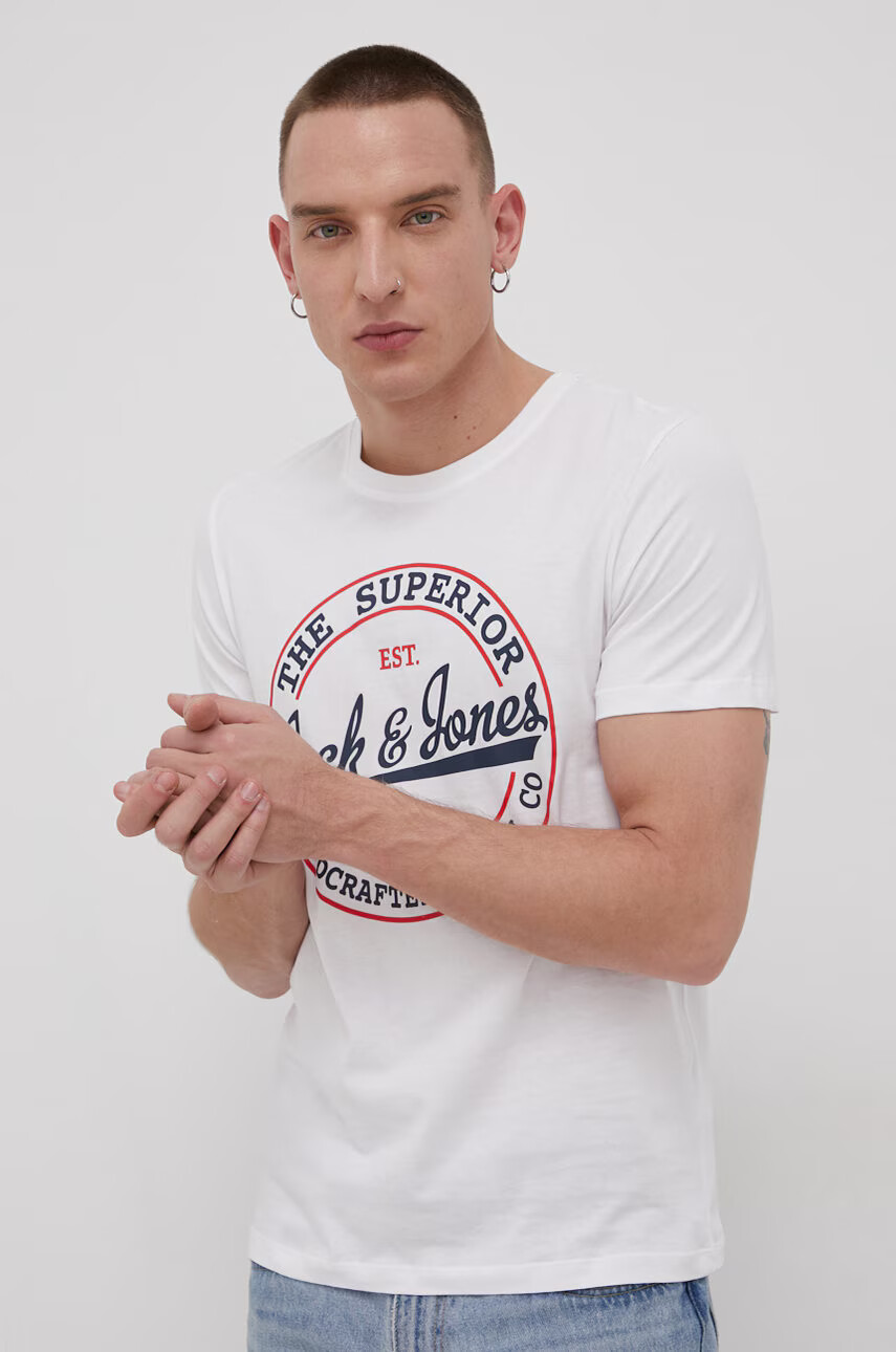 Jack & Jones Памучна тениска - Pepit.bg