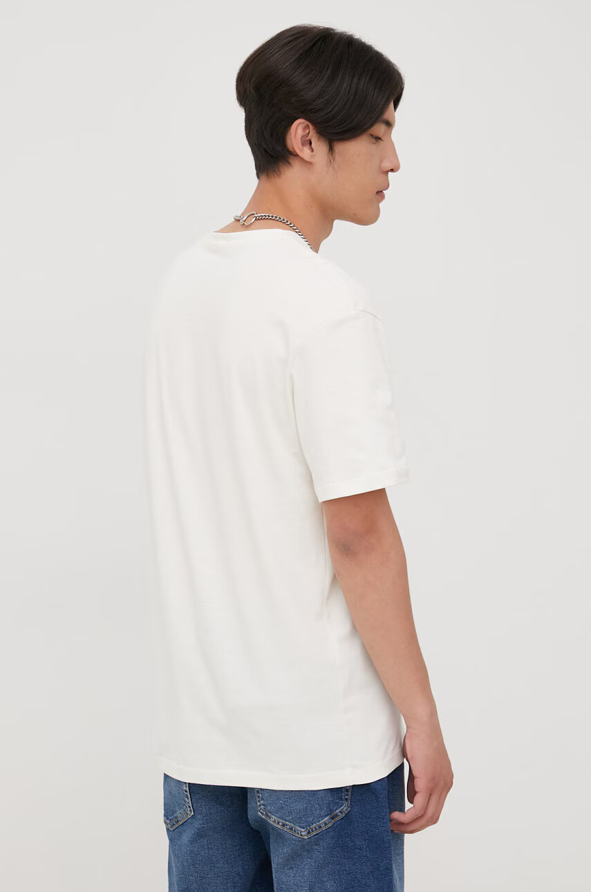 Jack & Jones Памучна тениска в бежово с принт - Pepit.bg