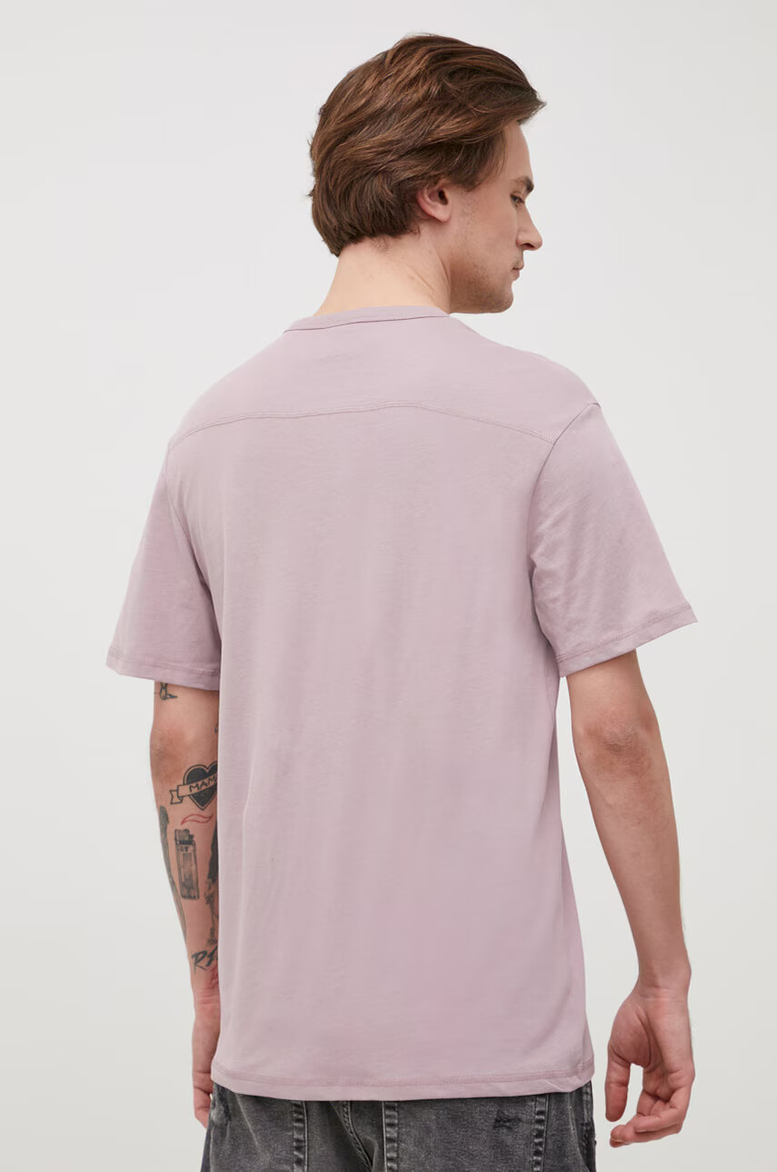 Jack & Jones Памучна тениска в лилаво с принт - Pepit.bg