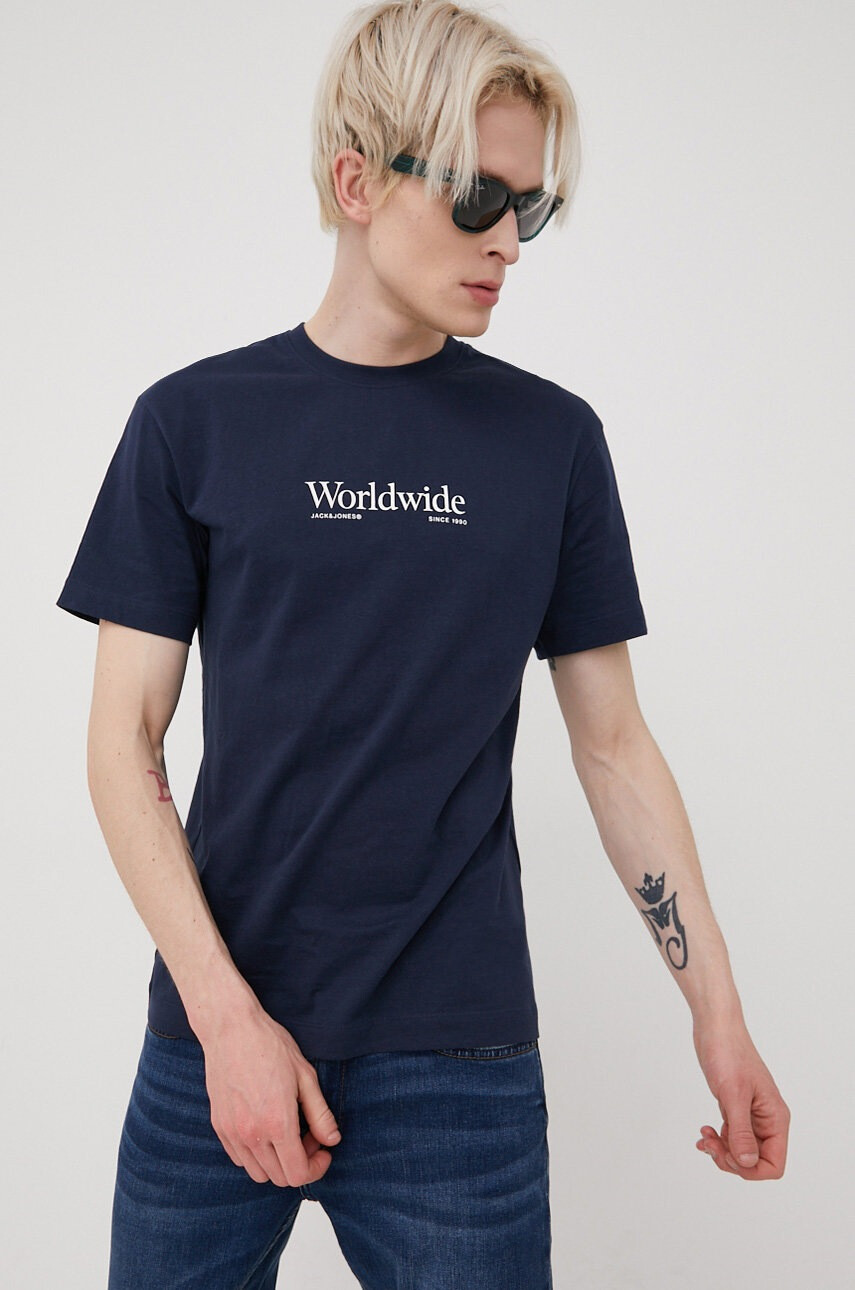 Jack & Jones Памучна тениска - Pepit.bg
