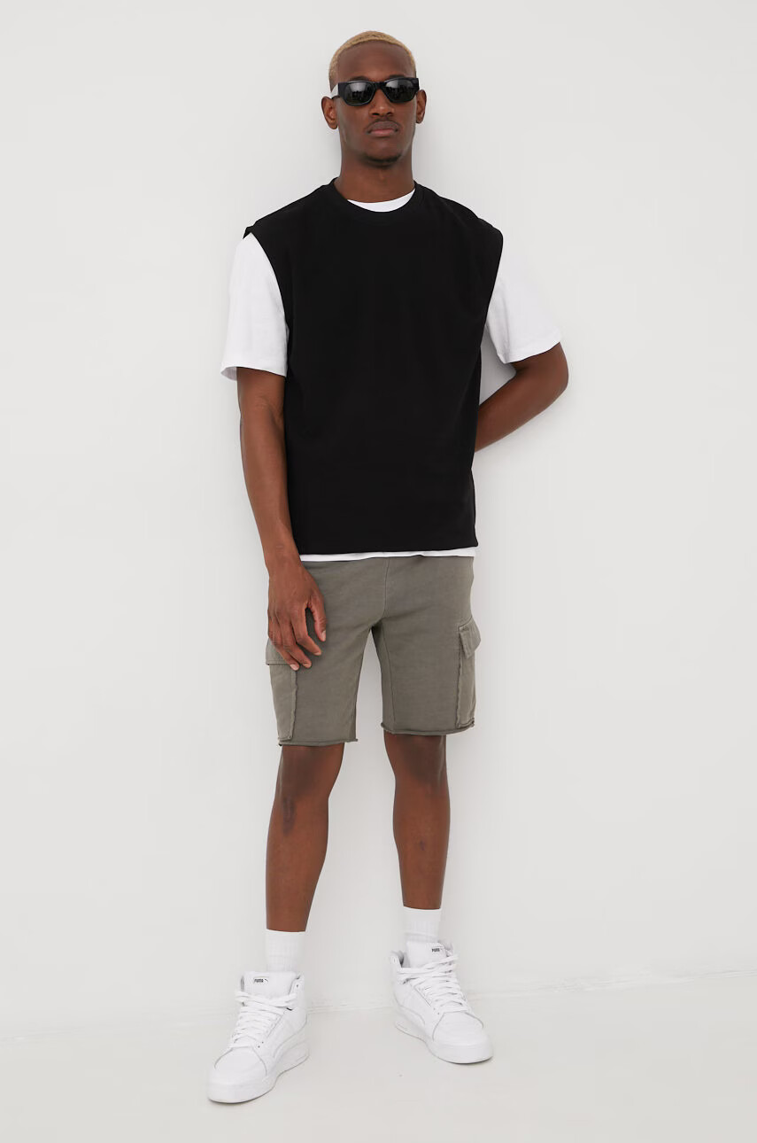Jack & Jones Памучна тениска в черно - Pepit.bg