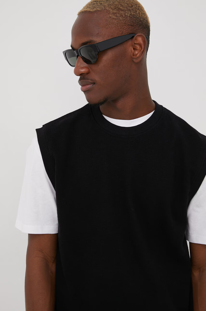 Jack & Jones Памучна тениска в черно - Pepit.bg
