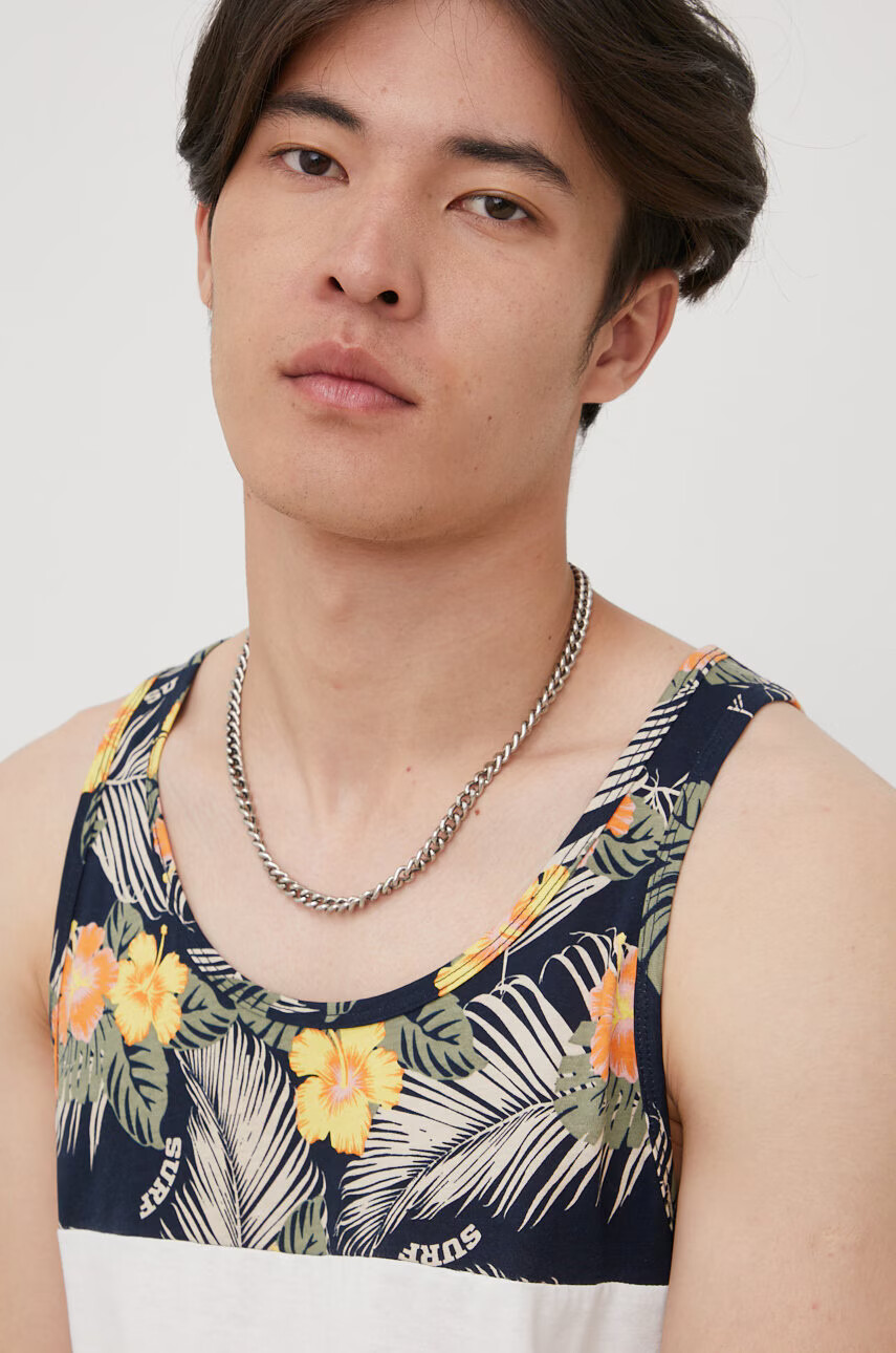 Jack & Jones Памучна тениска в тъмносиньо - Pepit.bg