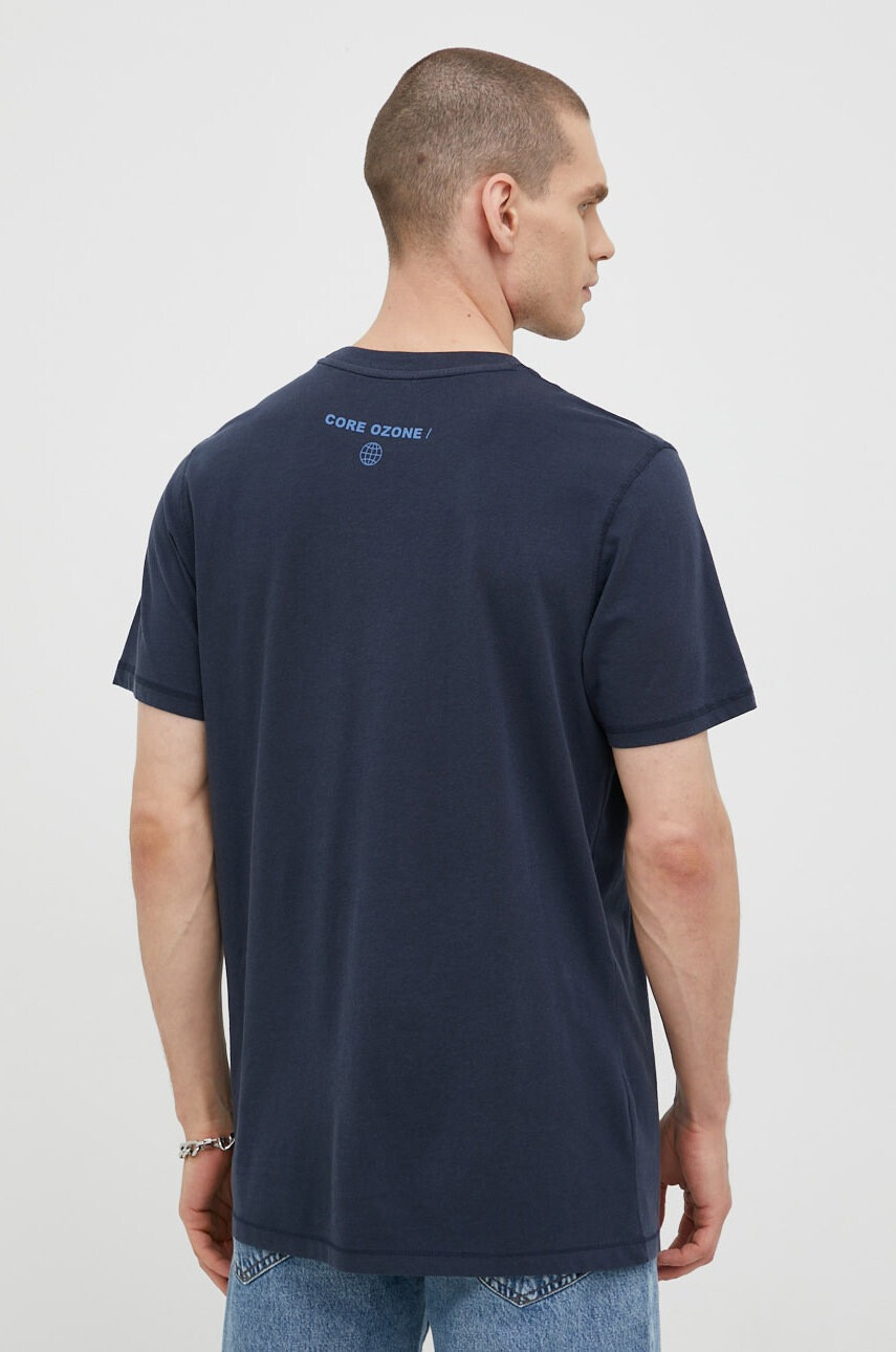 Jack & Jones Памучна тениска в тъмносиньо с принт - Pepit.bg