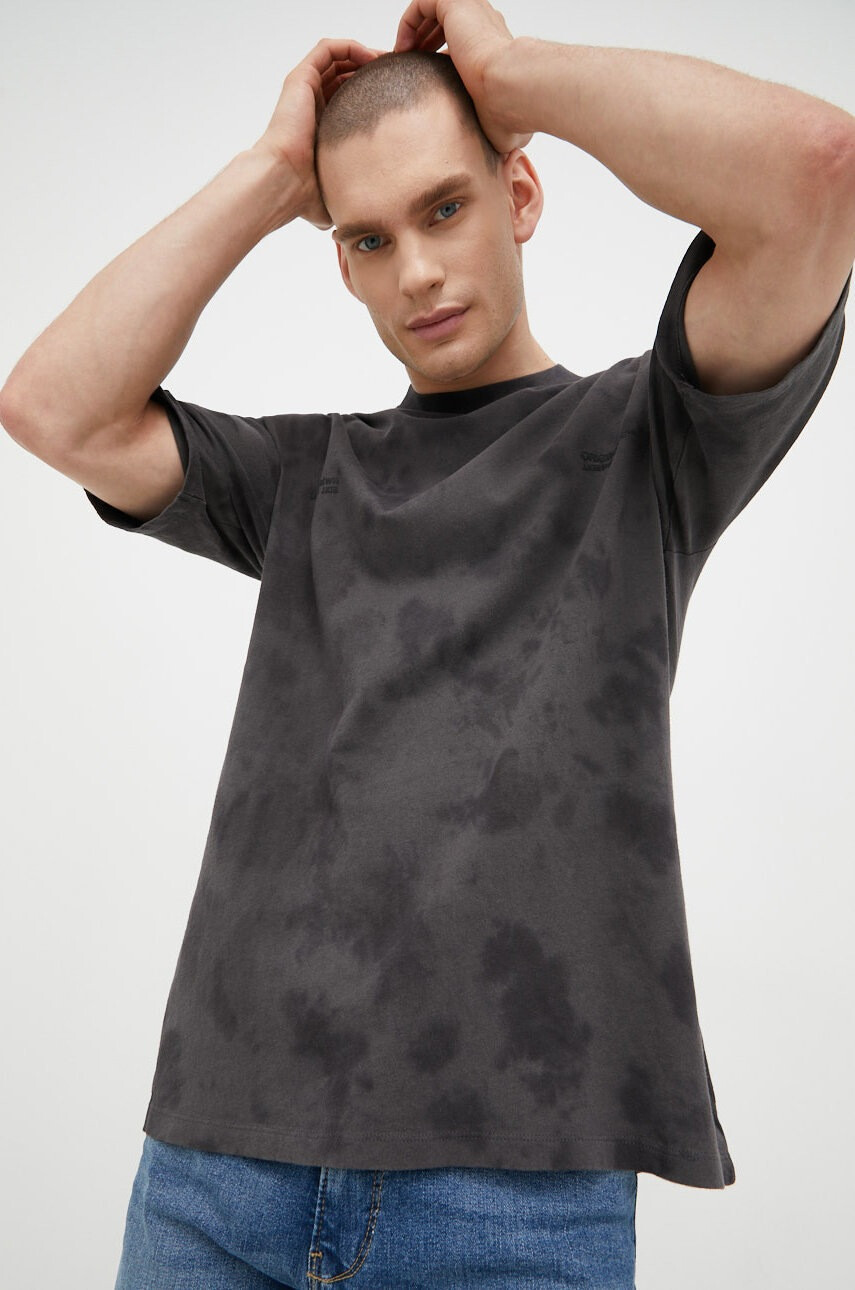 Jack & Jones Памучна тениска в сиво с принт - Pepit.bg