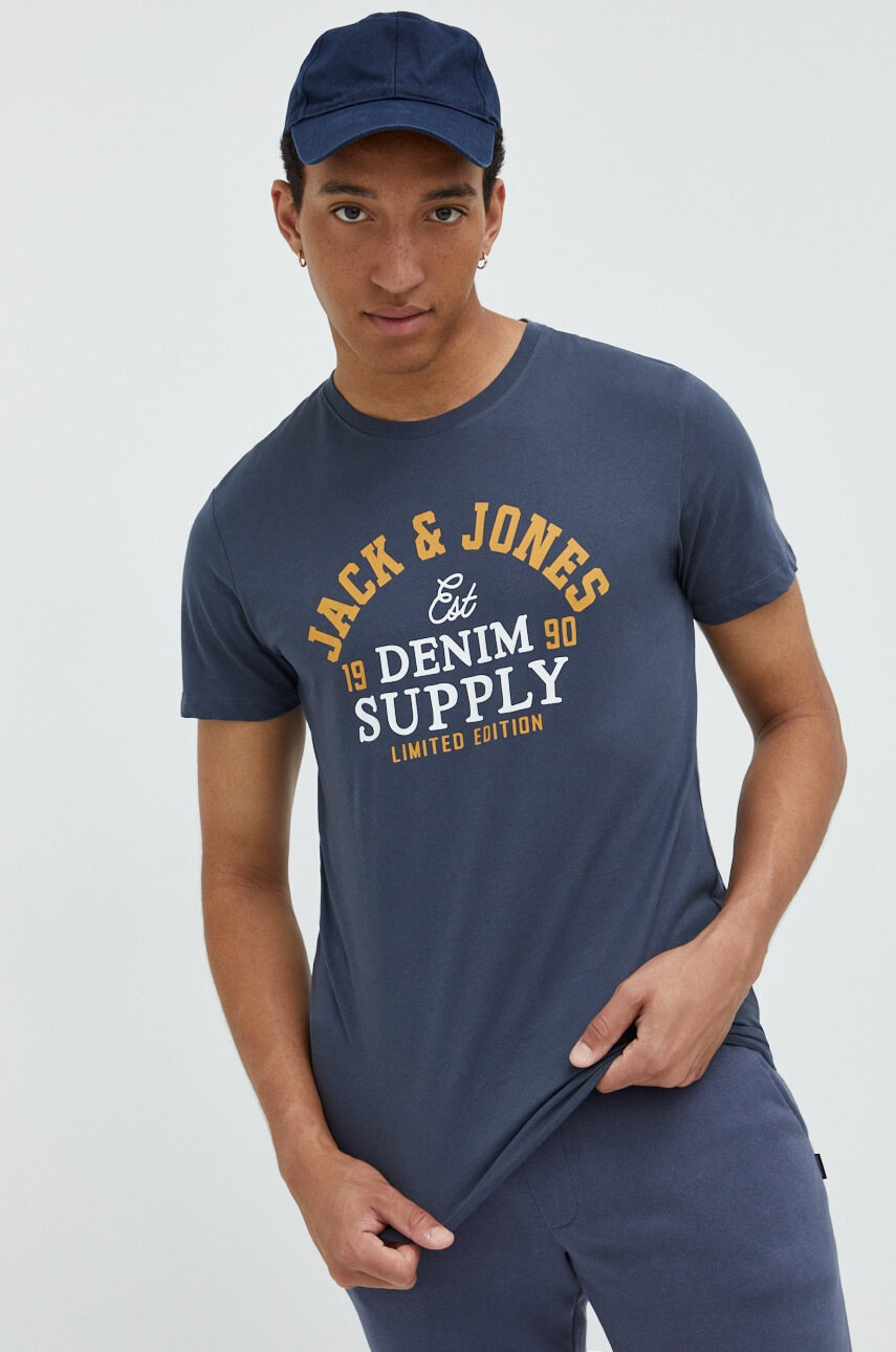 Jack & Jones Памучна тениска - Pepit.bg