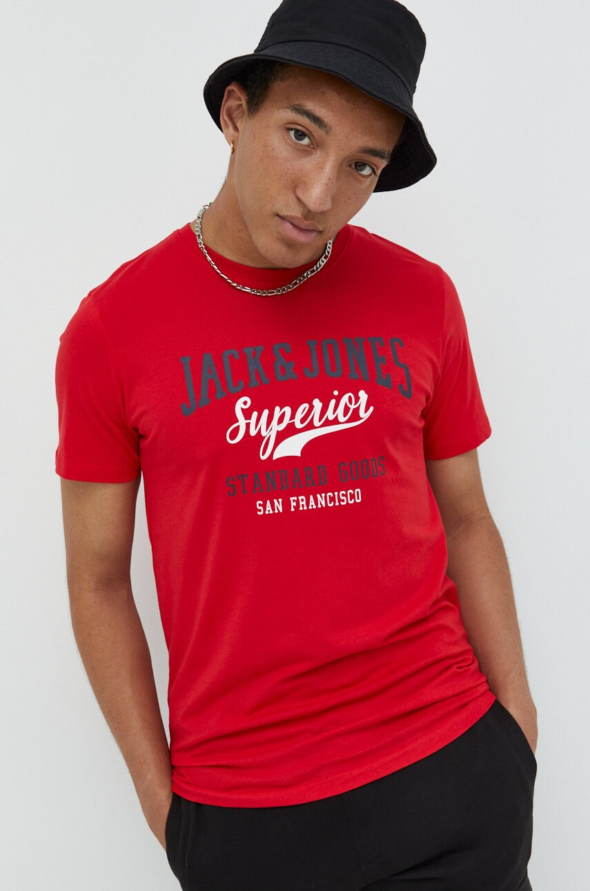Jack & Jones Памучна тениска - Pepit.bg
