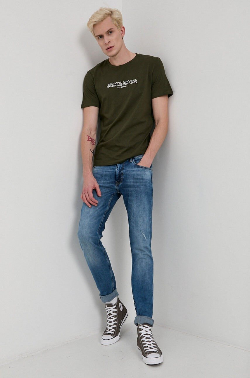 Jack & Jones Памучна тениска - Pepit.bg