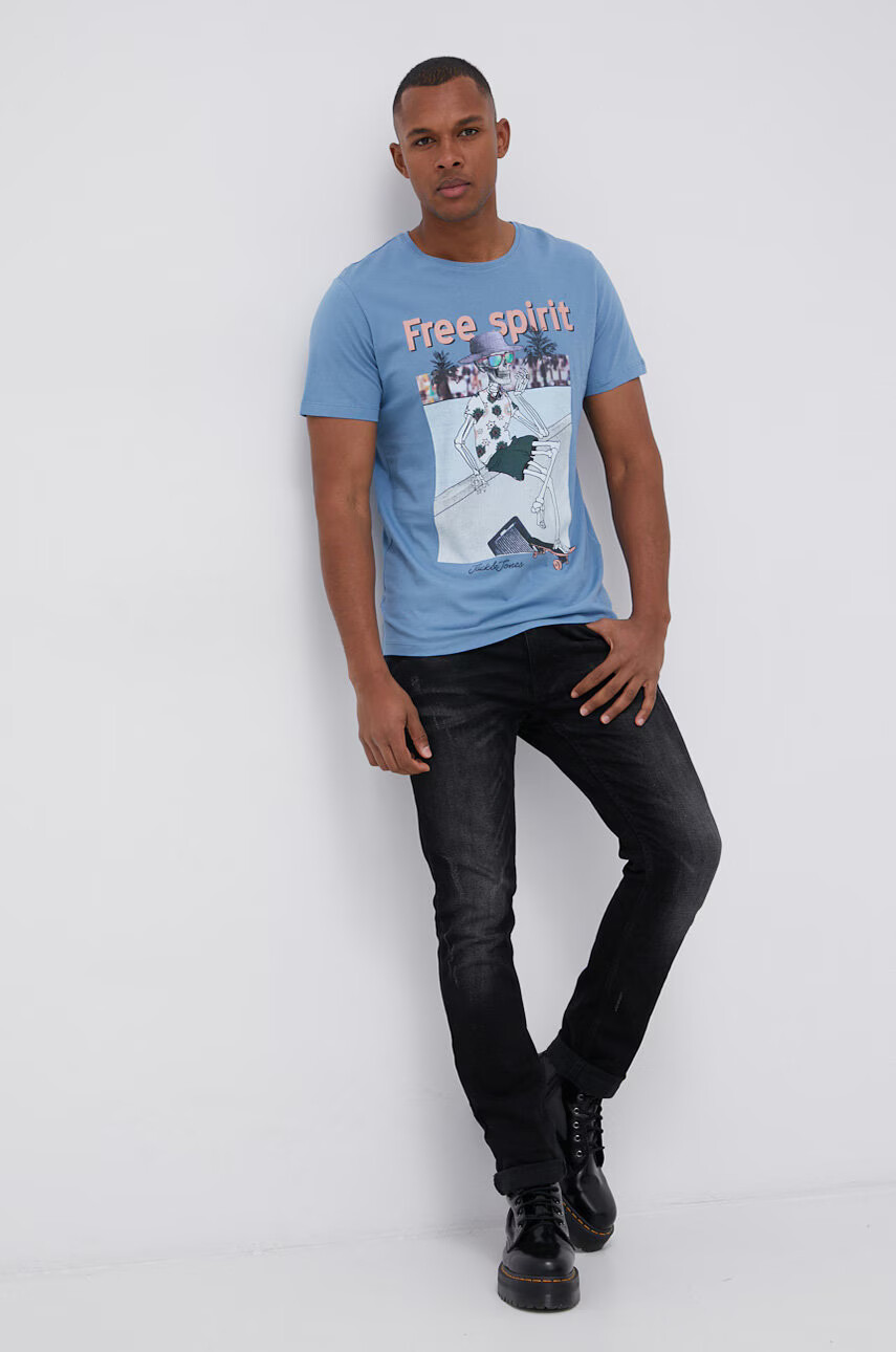Jack & Jones Памучна тениска - Pepit.bg