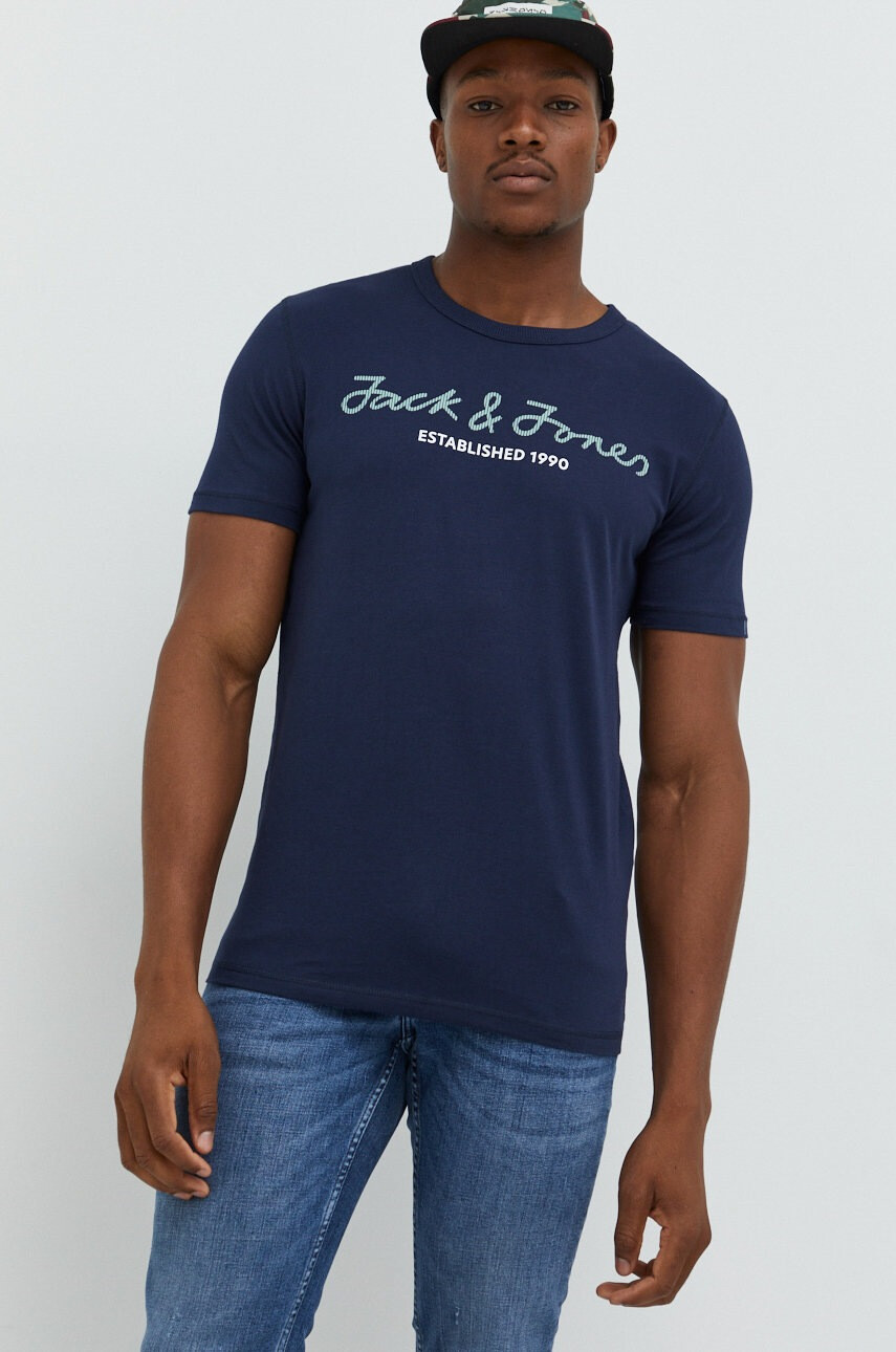 Jack & Jones Памучна тениска Jcoberg - Pepit.bg