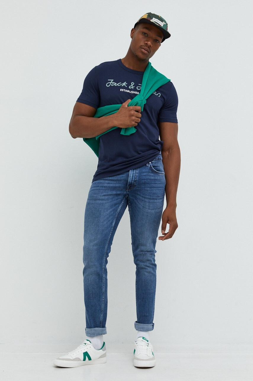 Jack & Jones Памучна тениска Jcoberg - Pepit.bg