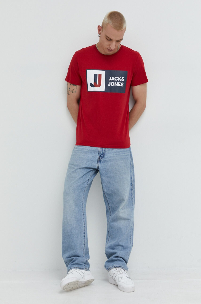 Jack & Jones Памучна тениска Jcologan - Pepit.bg