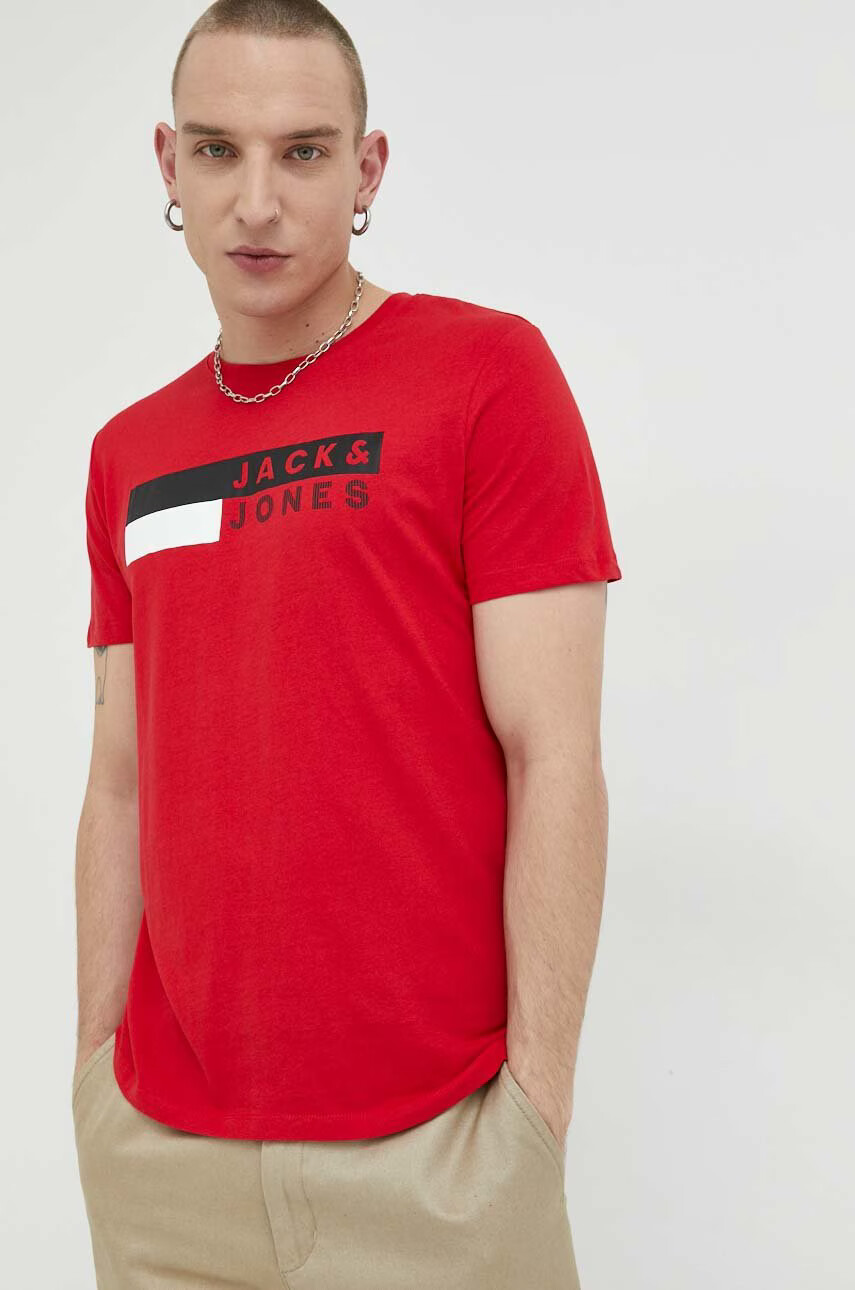Jack & Jones Памучна тениска JJECORP - Pepit.bg
