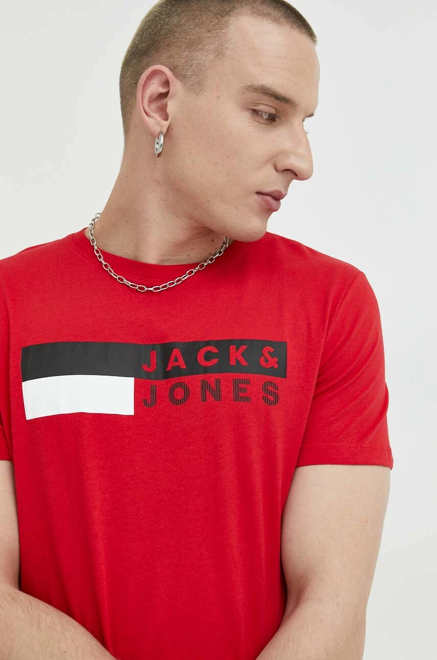 Jack & Jones Памучна тениска JJECORP - Pepit.bg